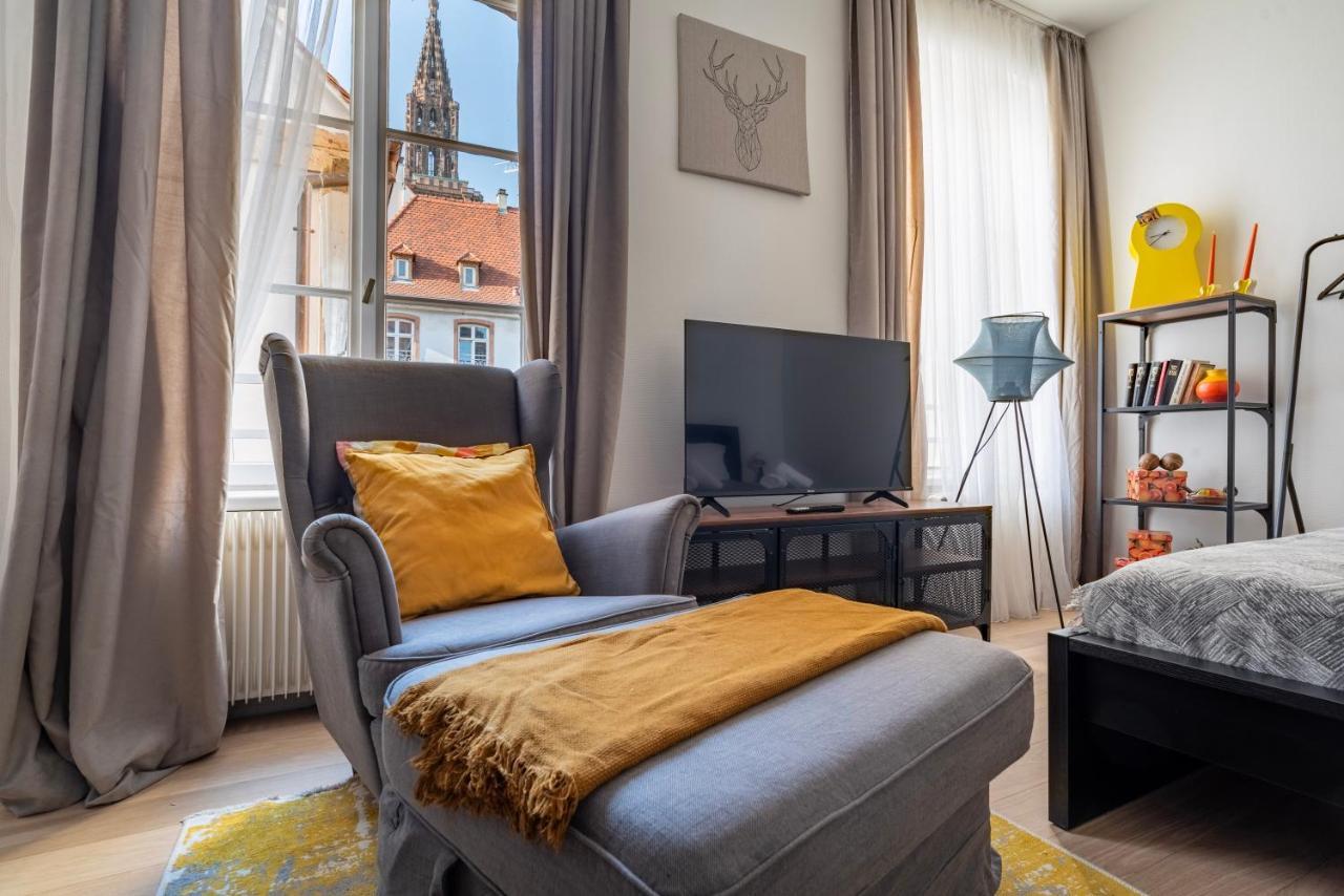 Apartamento Chez Francoise - Hyper-Centre, Vue Cathedrale Estrasburgo Exterior foto